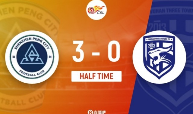 华体会hth下载-半场-新鹏城3-0三镇 韦斯利双响本科维奇头球破门戴伟浚助攻